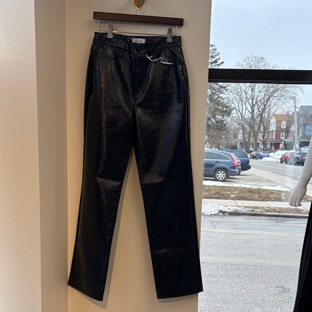 Pistola - Cassie Navy Vinyl Pants